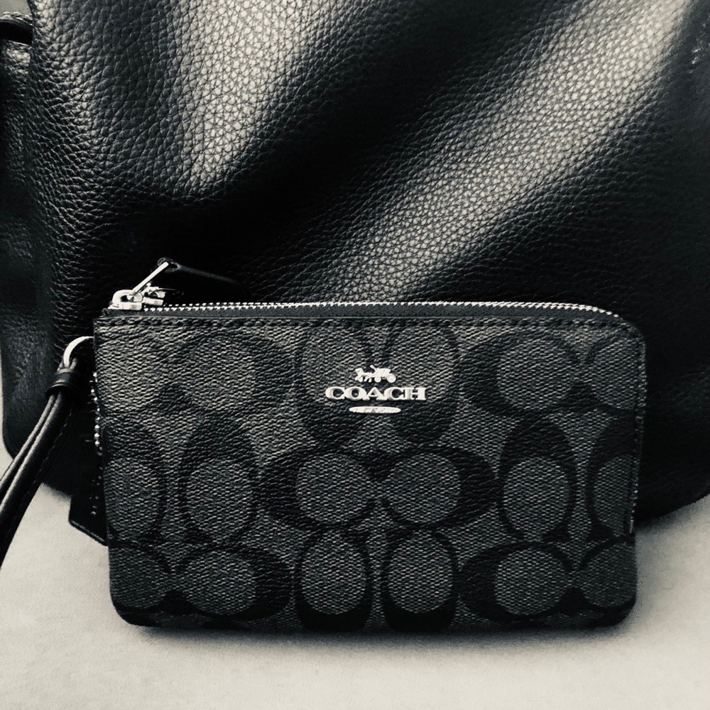 Coach double sided wristlet
